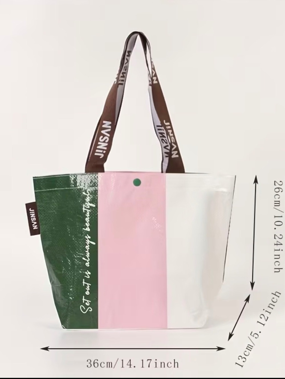 New -Super Cool -Retro Inspired Striped Tote